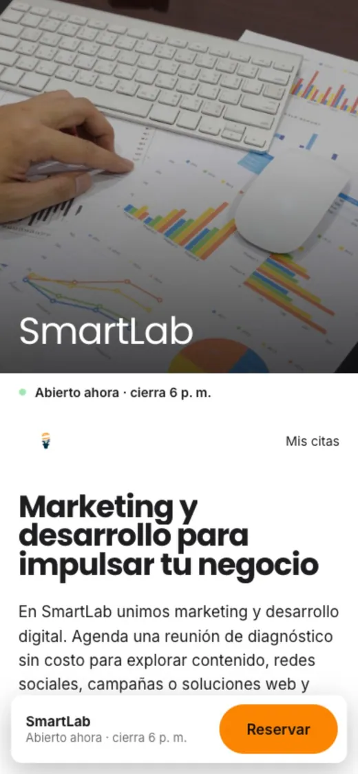 Agenda de Smart para pedir un diagnóstico